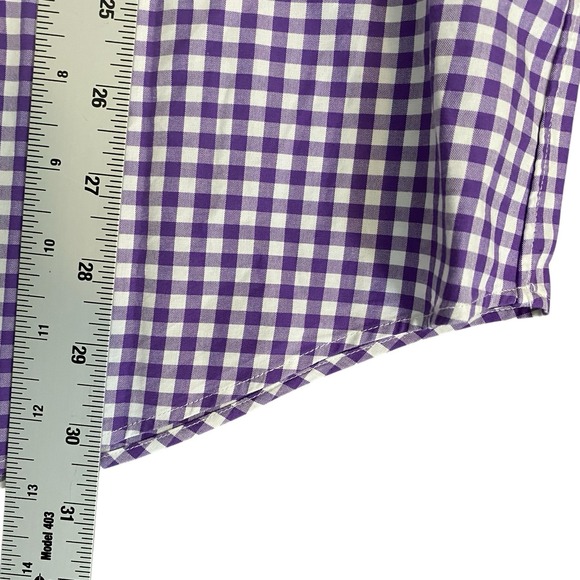 Polo Ralph Lauren L/S Oxford Button Front Shirt Men's Small Gingham Check Purple - Picture 5 of 5